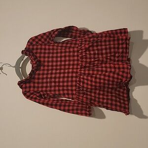 H&M Red and Black Checkered Kids Casual Dress